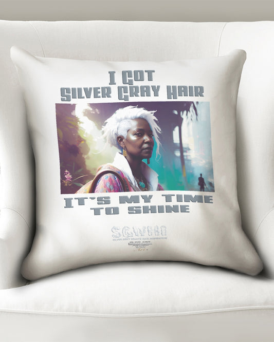 Black sister time to shine Throw Pillow Case 20"x20"