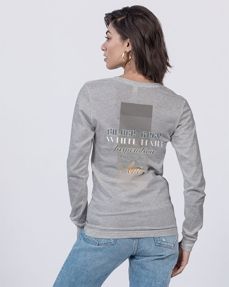 Asian sister with silver grey hair Unisex Jersey Long Sleeve Tee | Bella + Canvas