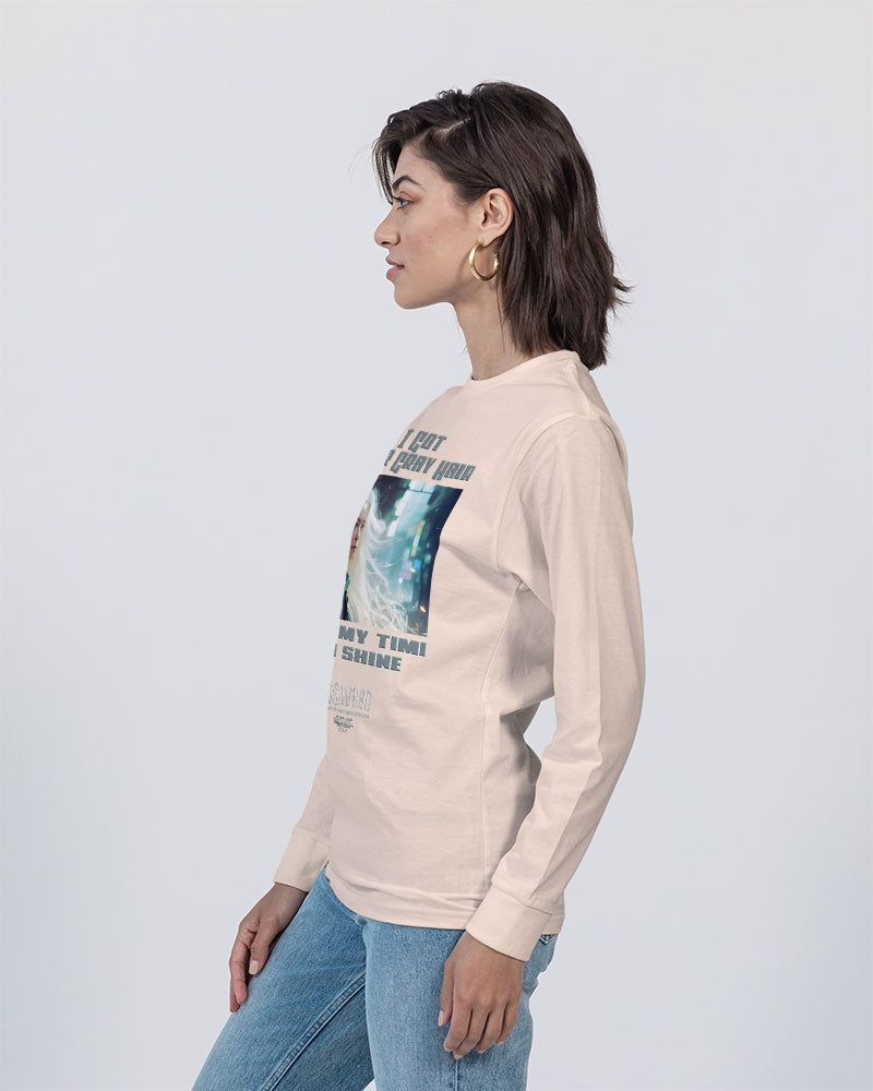 Beautiful white woman my time to shine Unisex Long Sleeve Tee | Lane Seven