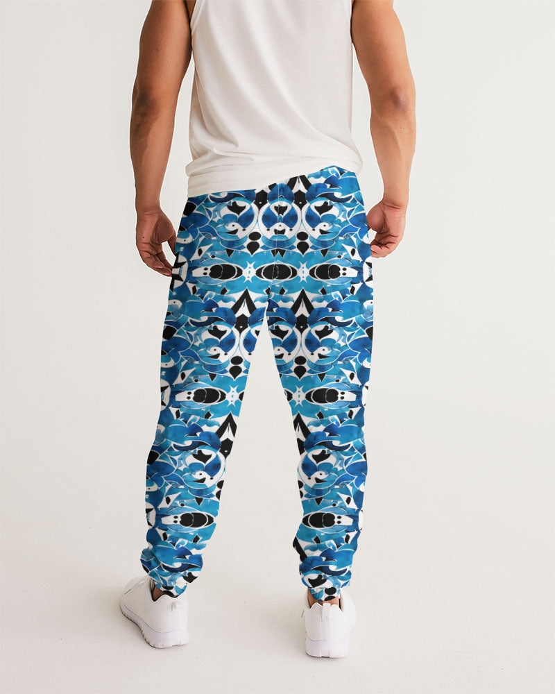 Blue Abstract pattern design Men's Track Pants