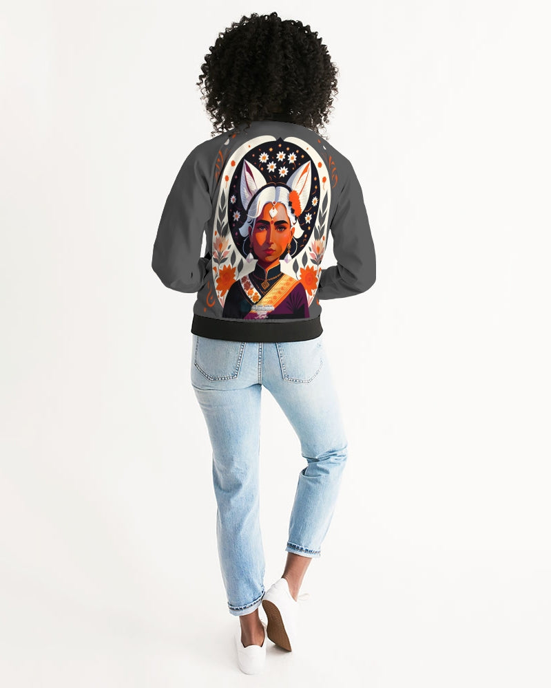 Indian Silver fox Women's Bomber Jacket