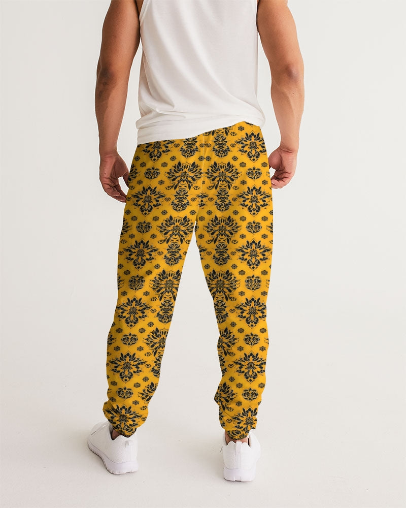 Orange and black royal design Men's Track Pants