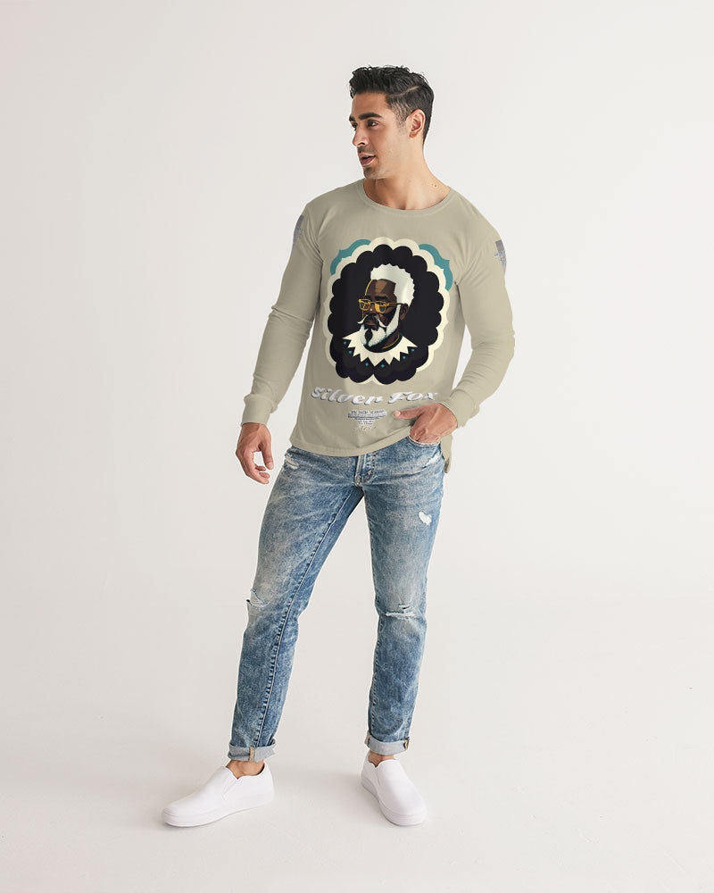 Black gentleman Silverfox Men's Long Sleeve Tee