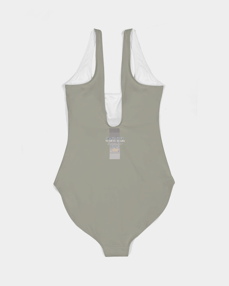 Nubian girl silver fox Women's One-Piece Swimsuit