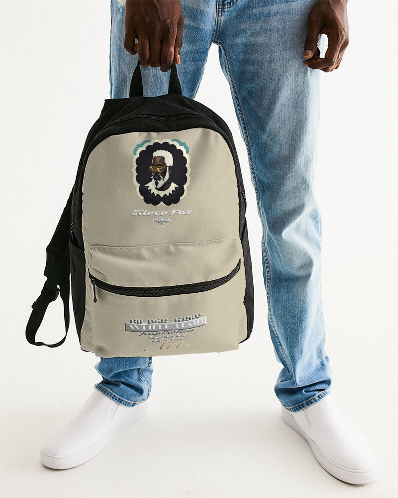 Black gentleman Silverfox Small Canvas Backpack