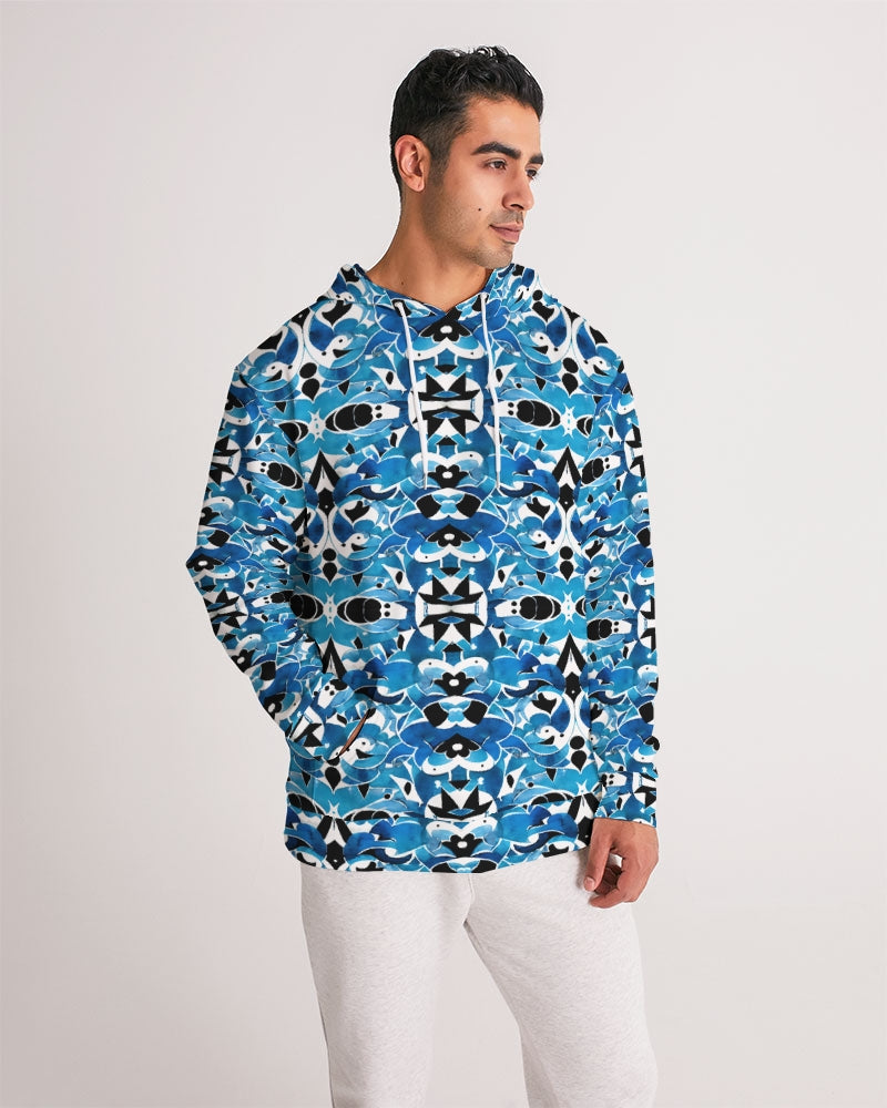 Blue Abstract pattern design Men's Hoodie