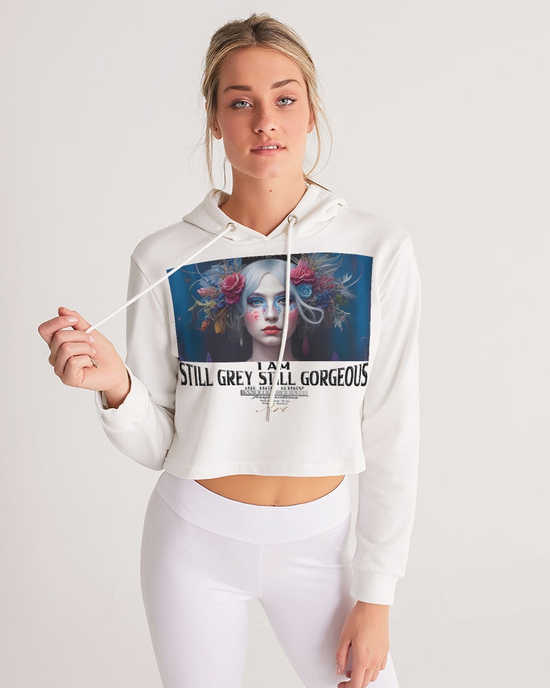 I am Still Grey Still Gorgeous Women's Cropped Hoodie