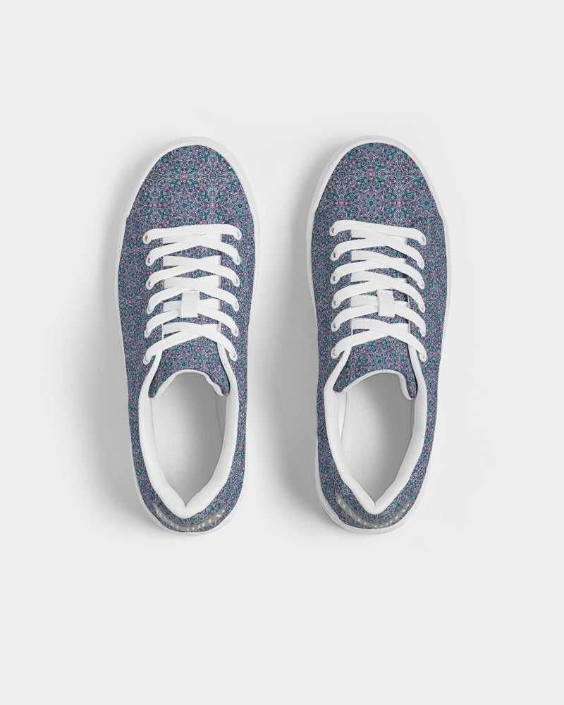 Trainers. blue mosaic Men's Faux-Leather Sneaker