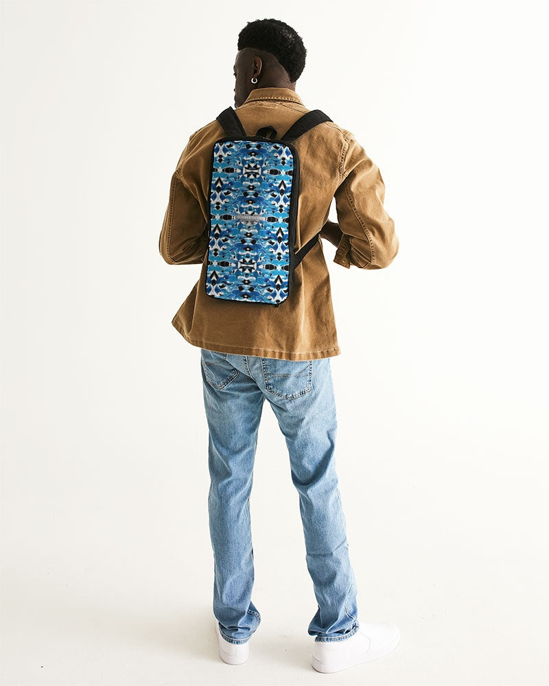 Blue Abstract pattern design Slim Tech Backpack