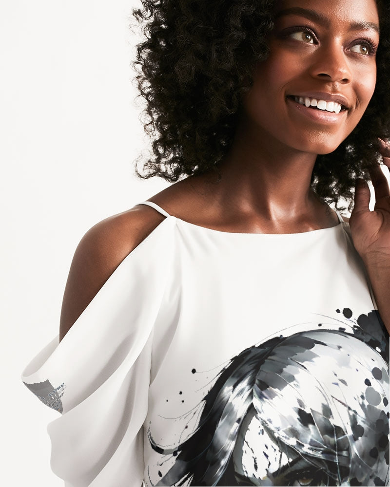 will not dye till i die Women's Open Shoulder A-Line Dress