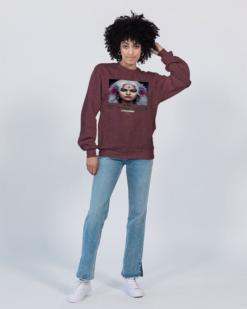 Promoting Indian women with silver grey hair Unisex Sweatshirt | Champion