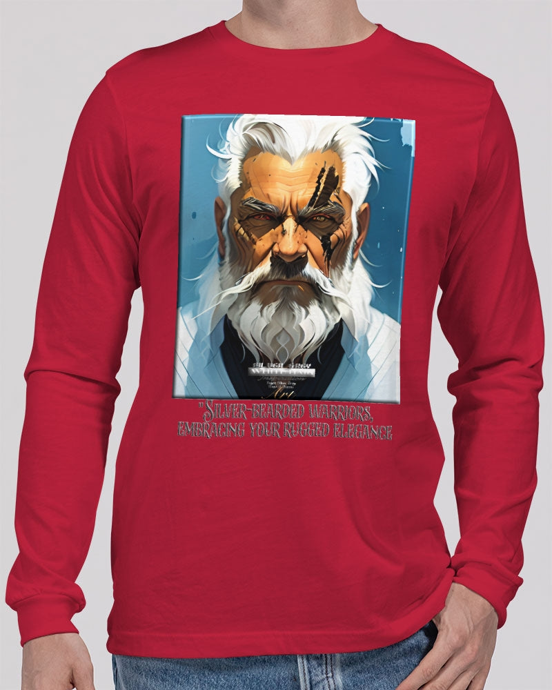 Silver bearded warrior Unisex Jersey Long Sleeve Tee | Bella + Canvas