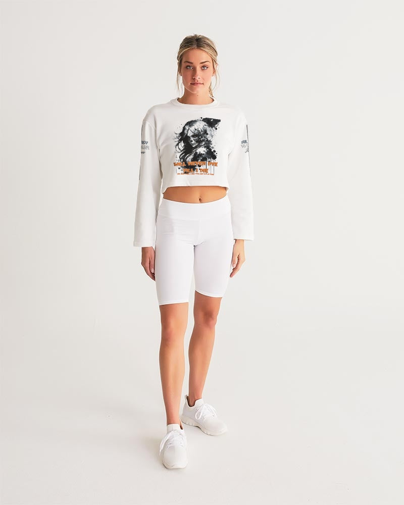 will not dye till i die Women's Cropped Sweatshirt