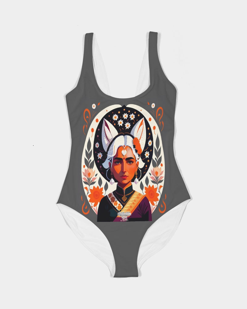 Indian Silver fox Women's One-Piece Swimsuit