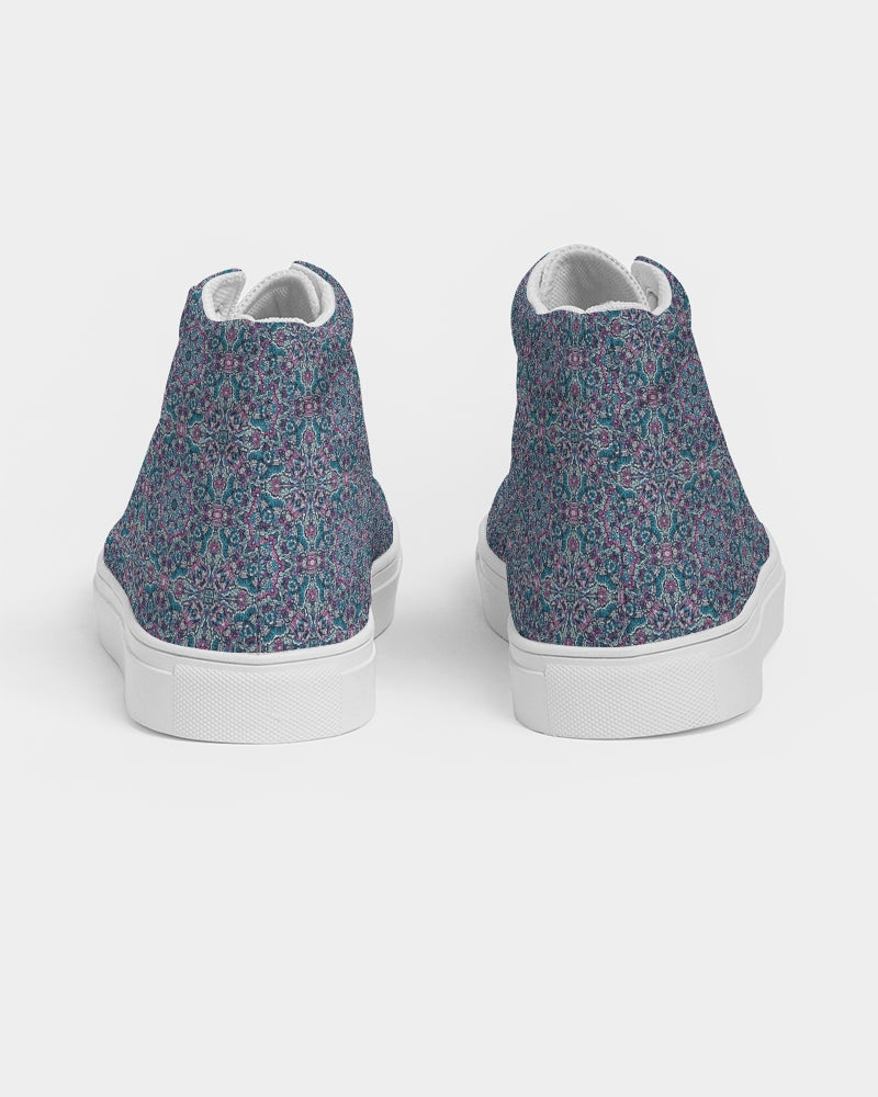 Trainers. blue mosaic Men's Hightop Canvas Shoe