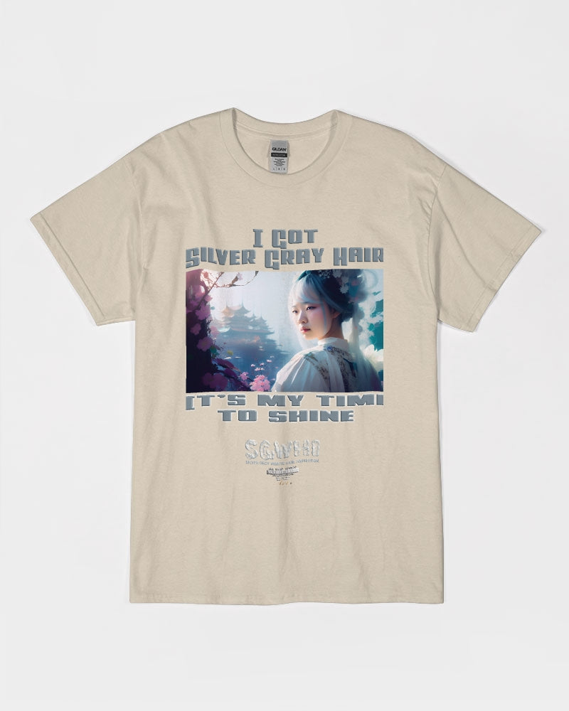 Asian sister with silver grey hair Unisex Ultra Cotton T-Shirt | Gildan