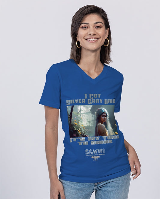 Indian sister to shine Unisex Jersey V-Neck Tee | Bella + Canvas