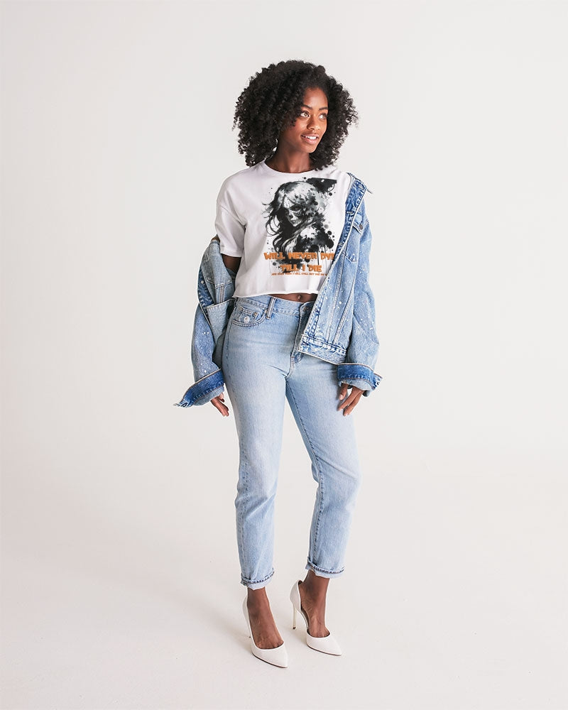 will not dye till i die Women's Lounge Cropped Tee