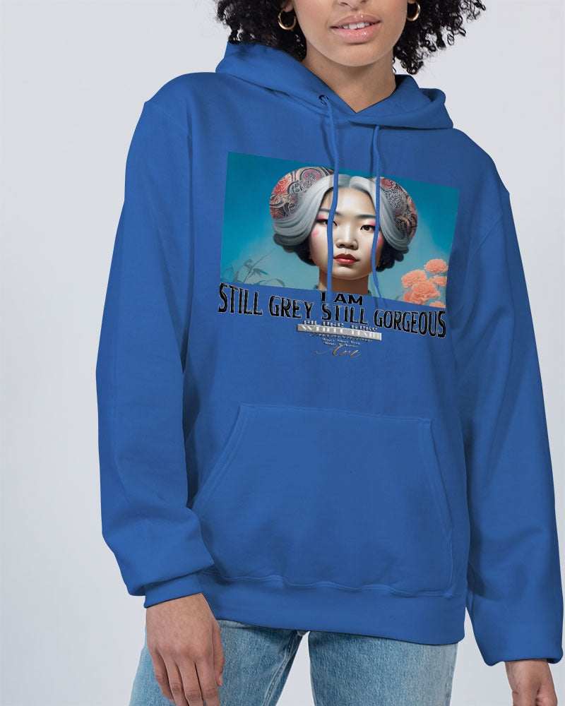 Promoting Asian women with silver grey Unisex Hoodie | Champion