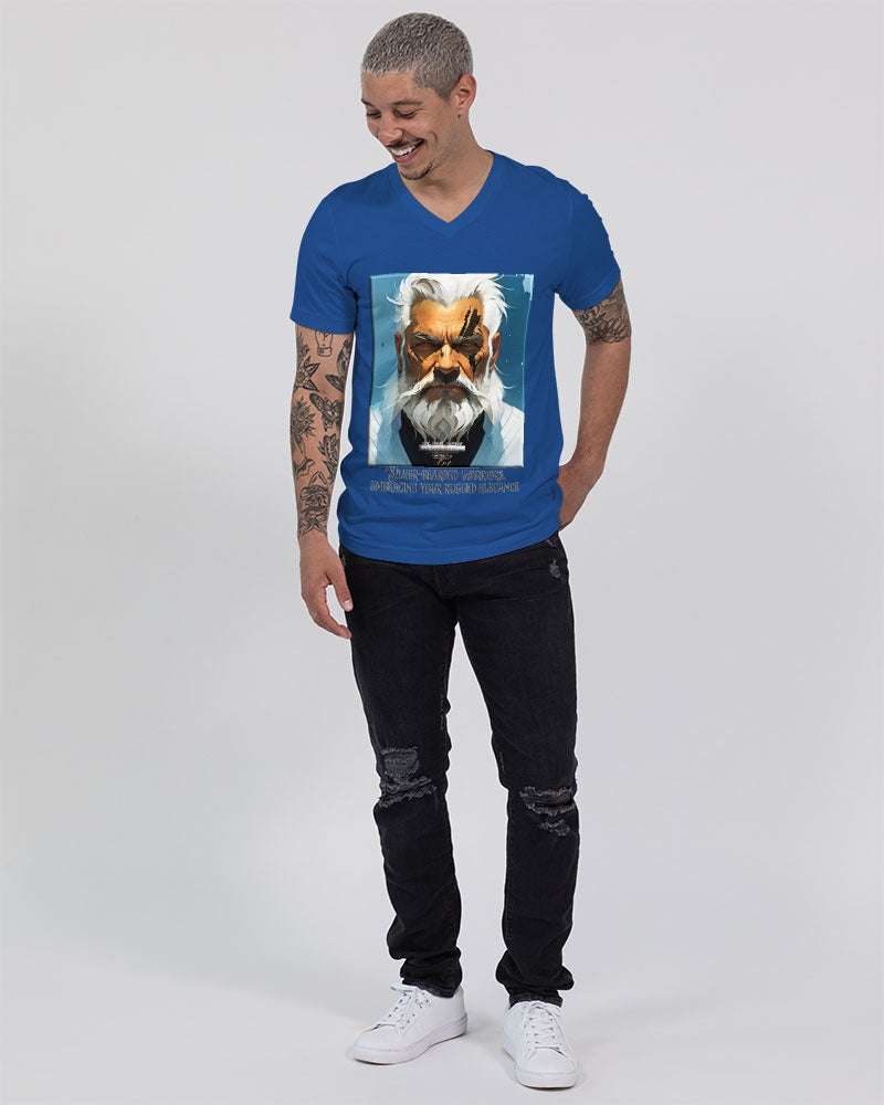 Silver bearded warrior Unisex Jersey V-Neck Tee | Bella + Canvas