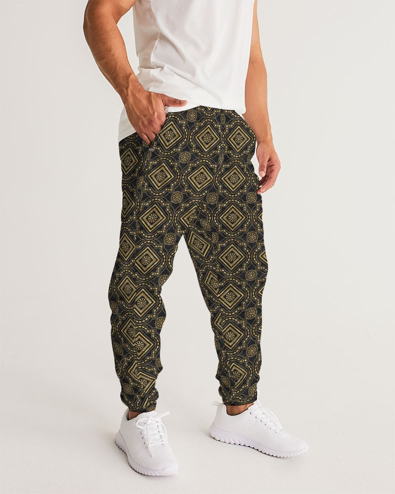 Brown Diamond pattern Men's Track Pants