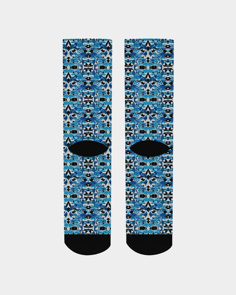 Blue Abstract pattern design Men's Socks