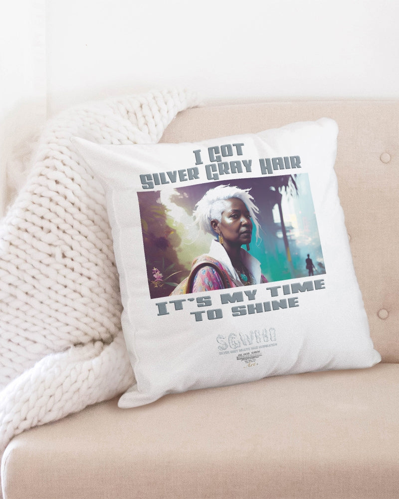 Black sister time to shine Throw Pillow Case 20"x20"