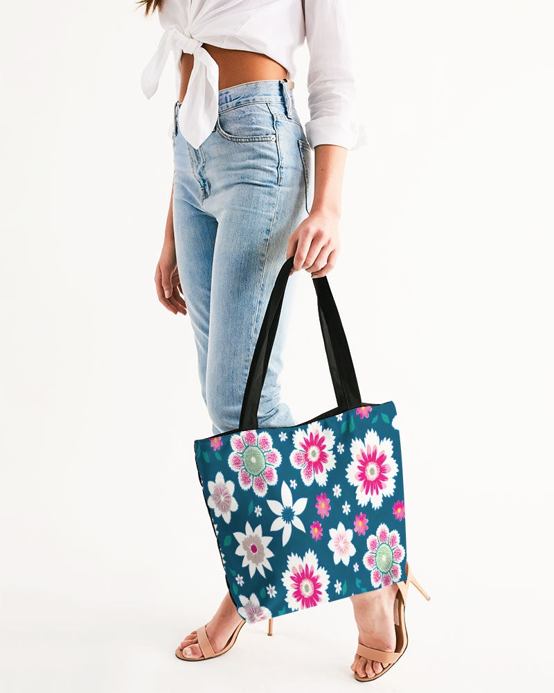 Beautiful floral pattern Canvas Zip Tote