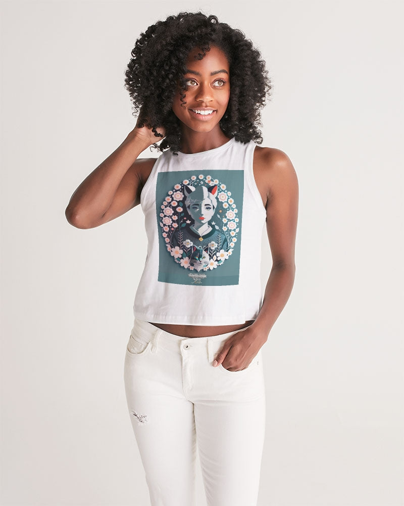 Silverfox flower Women's Cropped Tank