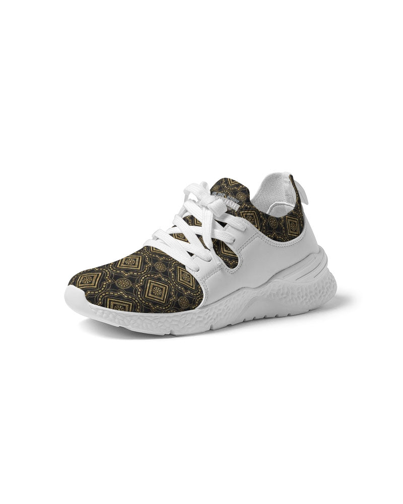 Brown Diamond pattern Women's Two-Tone Sneaker