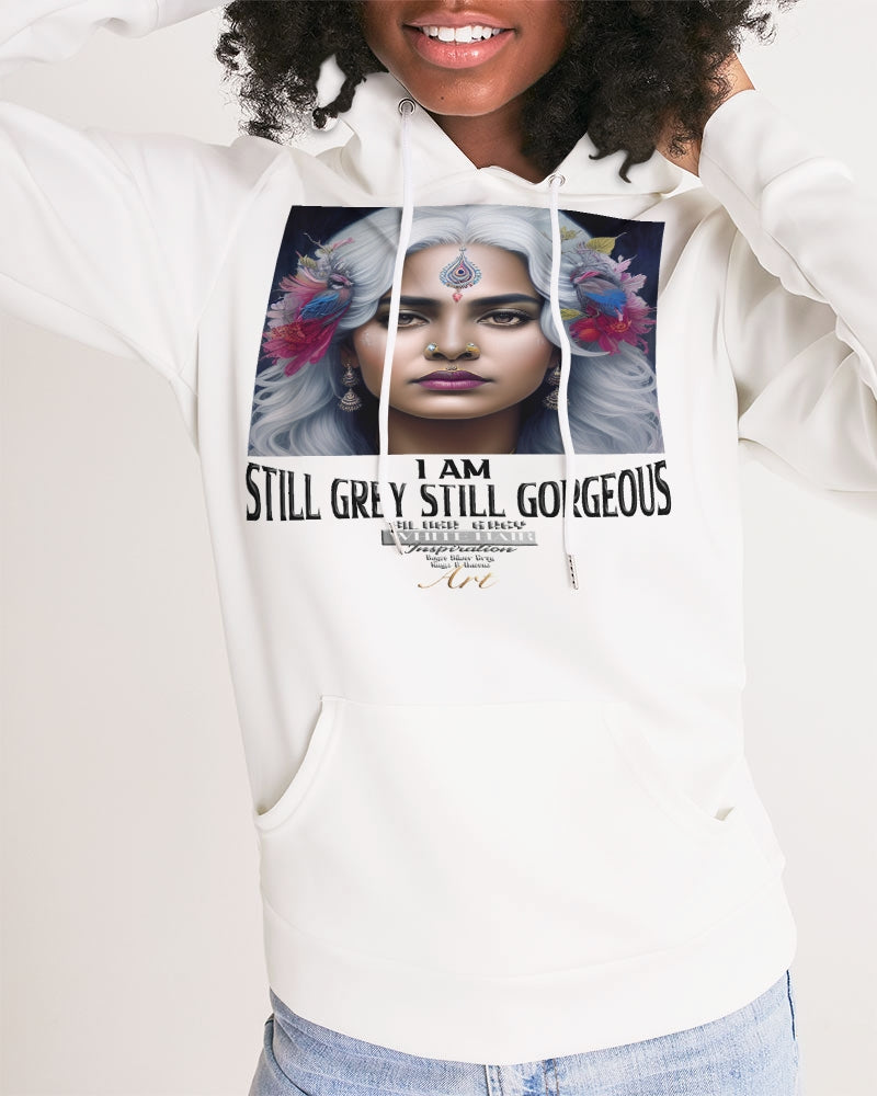 Promoting Indian women with silver grey hair Women's Hoodie