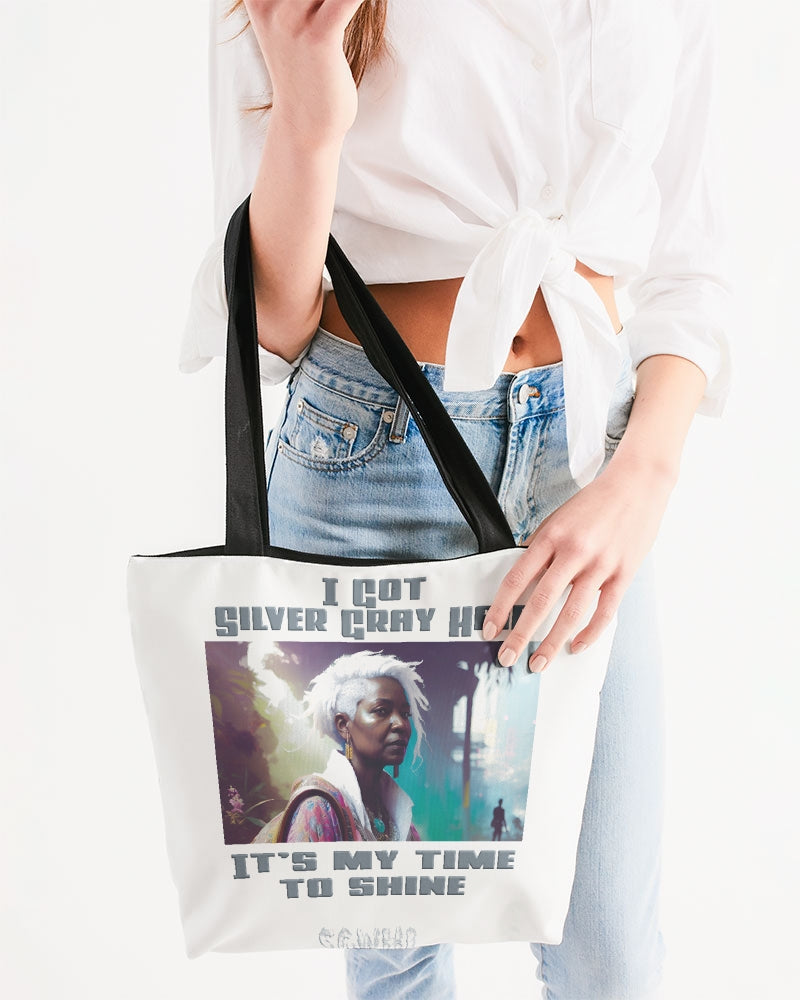 Black sister time to shine Canvas Zip Tote