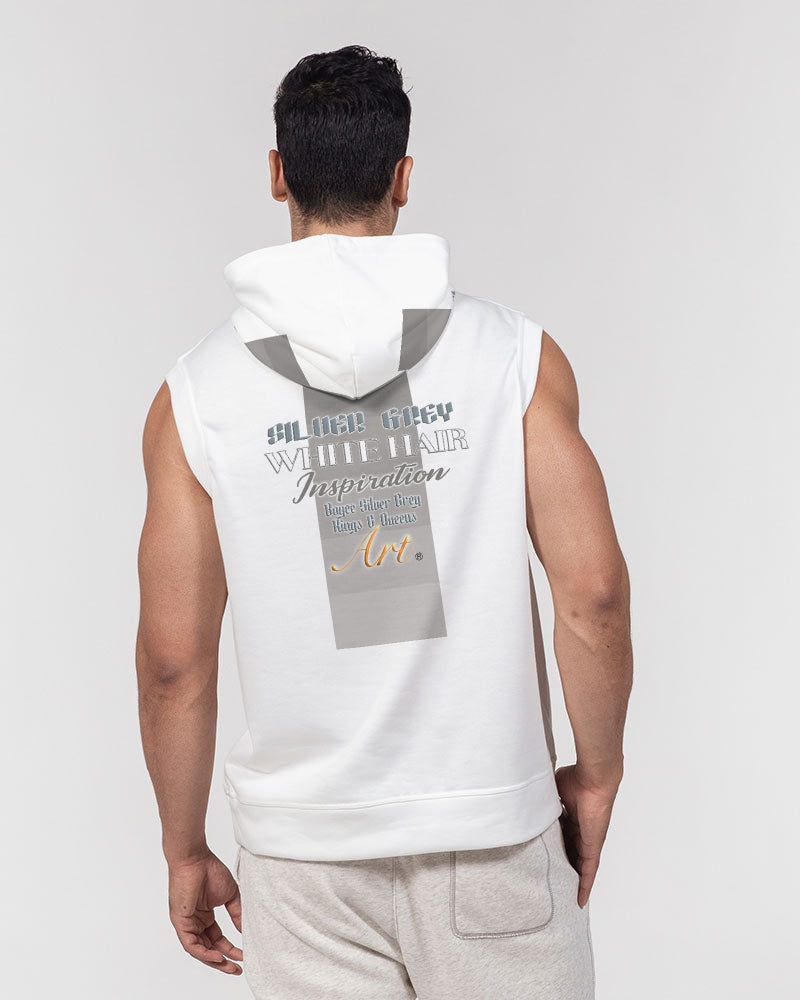 Silver bearded warrior Men's Premium Heavyweight Sleeveless Hoodie