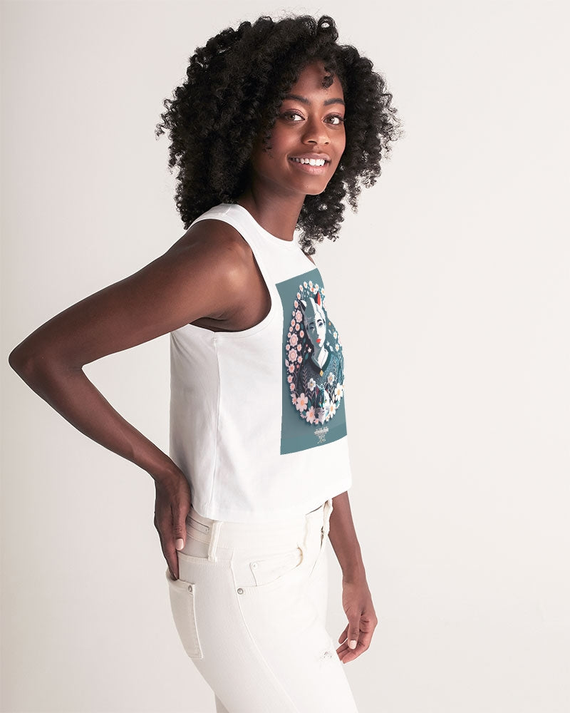 Silverfox flower Women's Cropped Tank