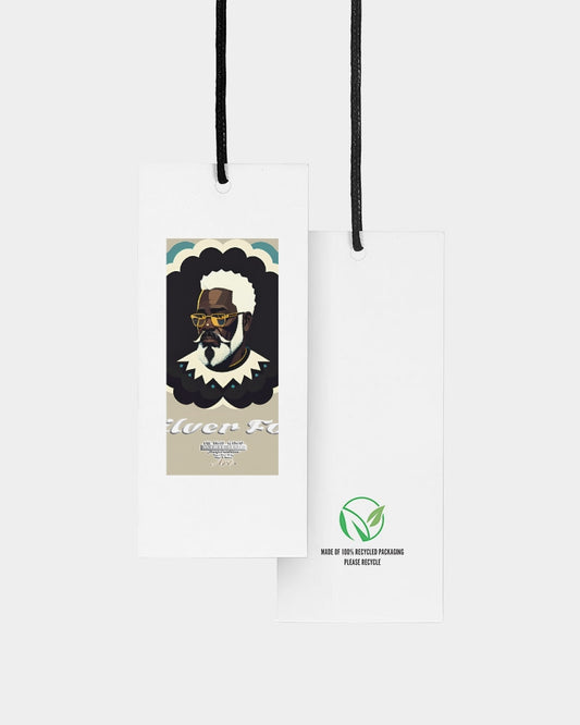 Black gentleman Silverfox Bulk Custom Hangtags