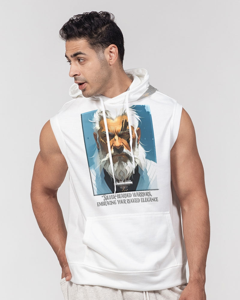 Silver bearded warrior Men's Premium Heavyweight Sleeveless Hoodie