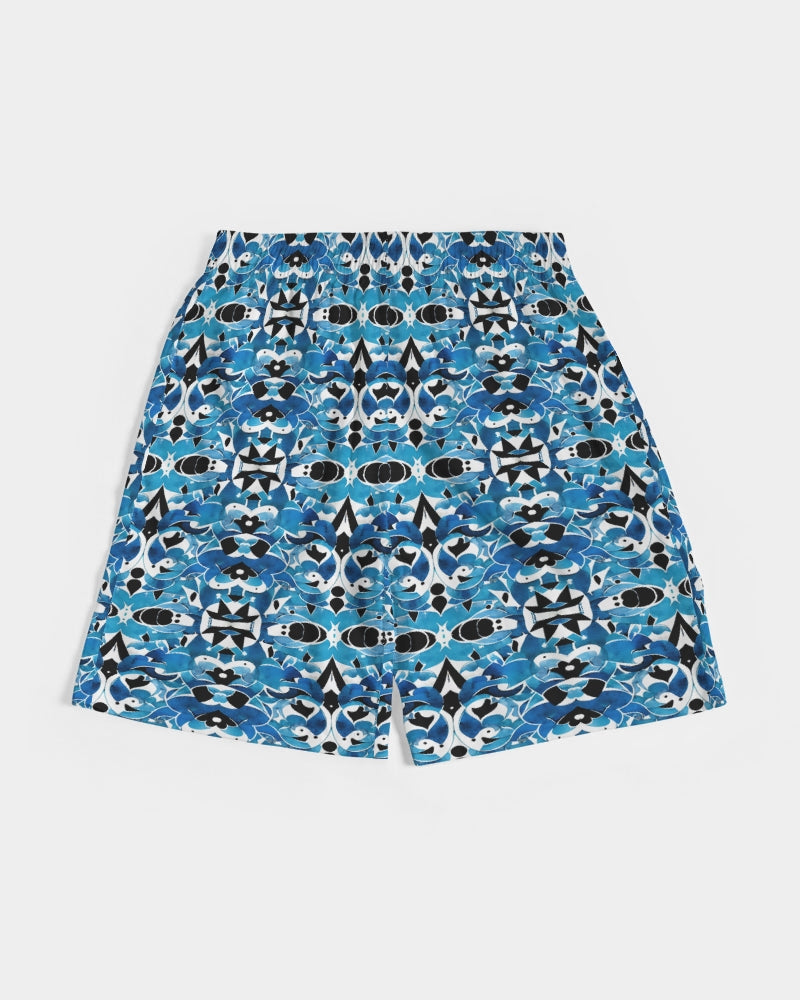 Blue Abstract pattern design Men's Jogger Shorts