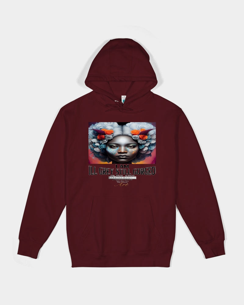 Promoting black women with silver grey hair Unisex Premium Pullover Hoodie | Lane Seven