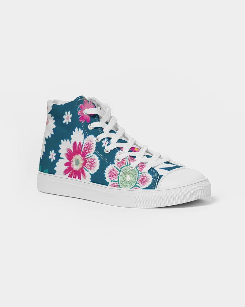 Beautiful floral pattern Women's Hightop Canvas Shoe