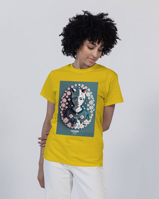 Silverfox flower Unisex Heavy Cotton T-Shirt | Gildan