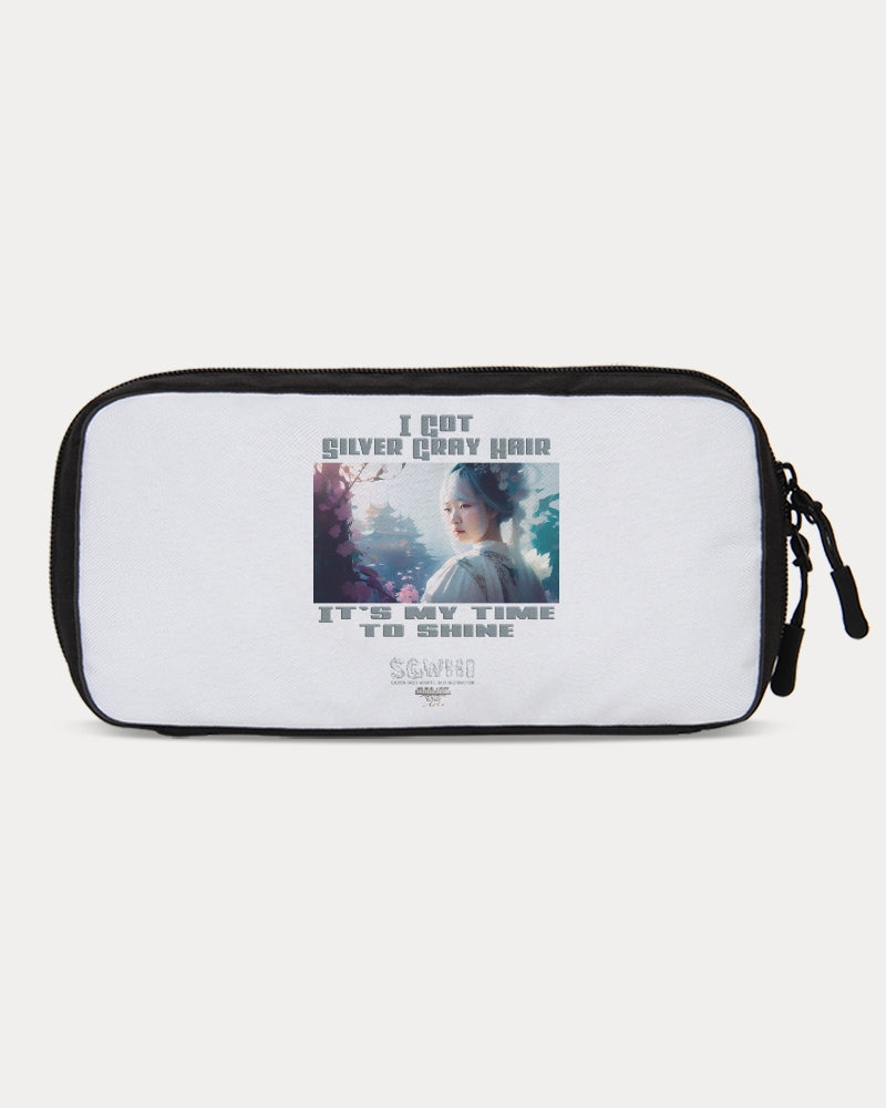 Asian sister with silver grey hair Small Travel Organizer