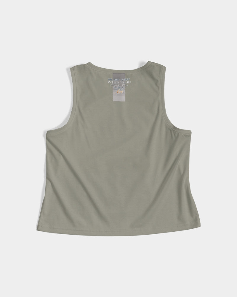 Nubian girl silver fox Women's Cropped Tank