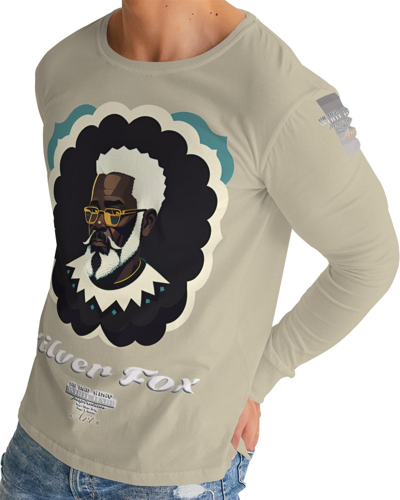 Black gentleman Silverfox Men's Long Sleeve Tee