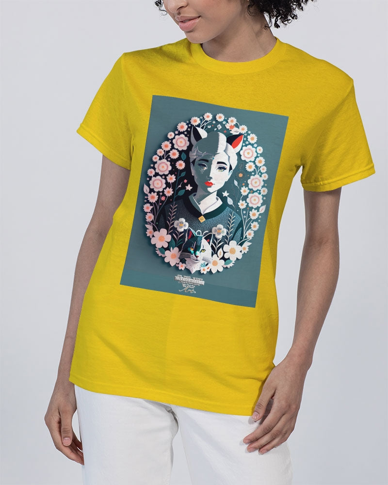 Silverfox flower Unisex Heavy Cotton T-Shirt | Gildan