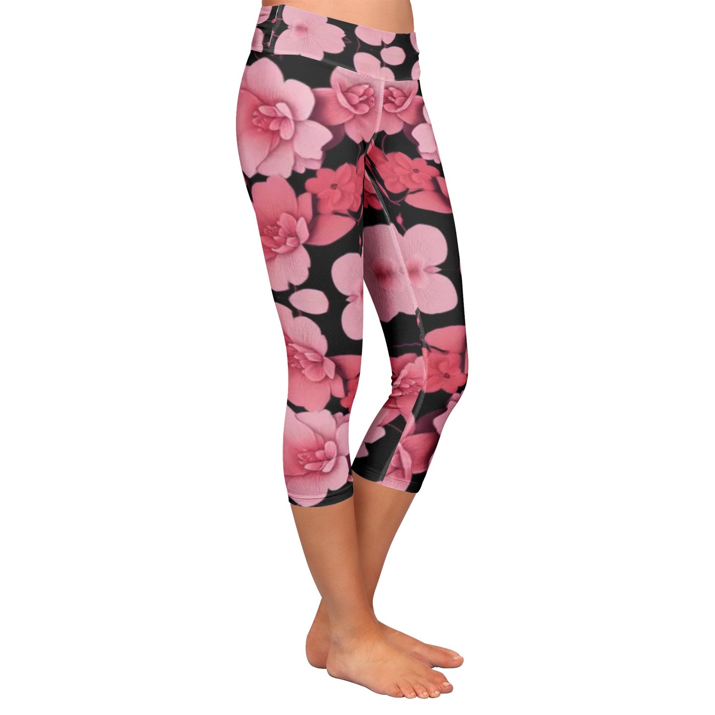 Silver grey white hair inspiration 's All-Over Print Yoga Capri Leggings