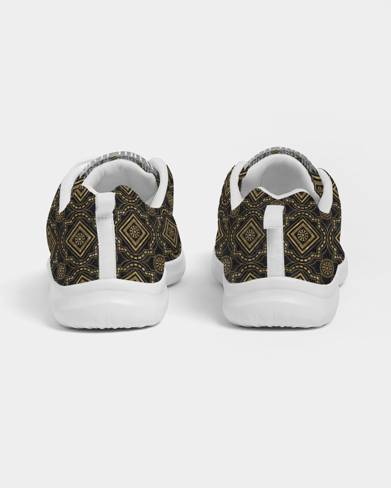 Brown Diamond pattern Men's Athletic Shoe