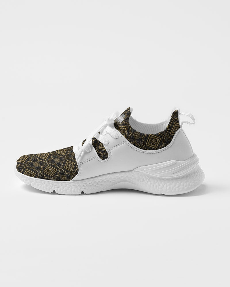 Brown Diamond pattern Men's Two-Tone Sneaker