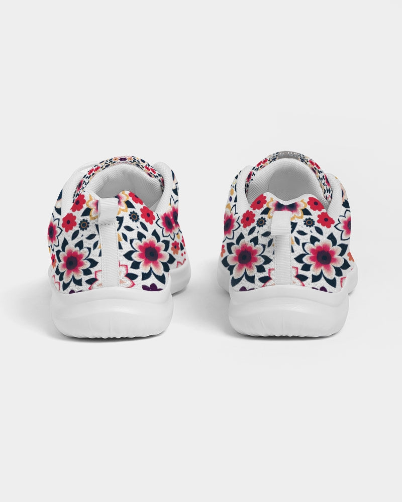 Abstract flower pattern Women's Athletic Shoe