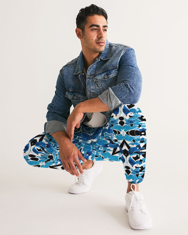 Blue Abstract pattern design Men's Track Pants