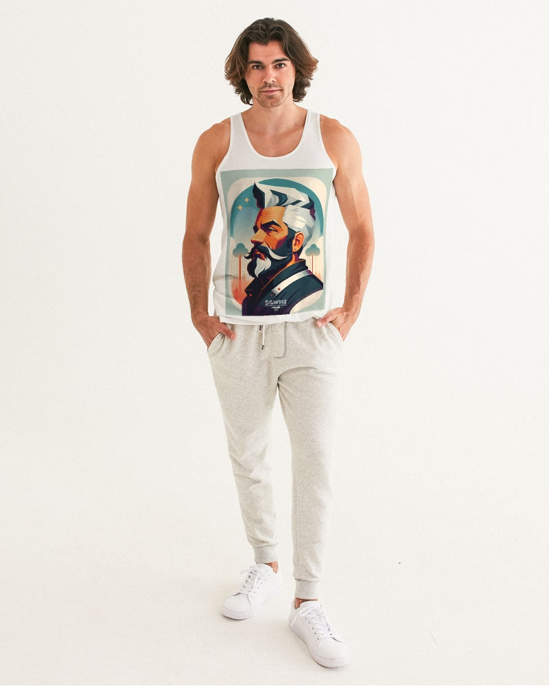 New silver grey Man style Men's All-Over Print Tank